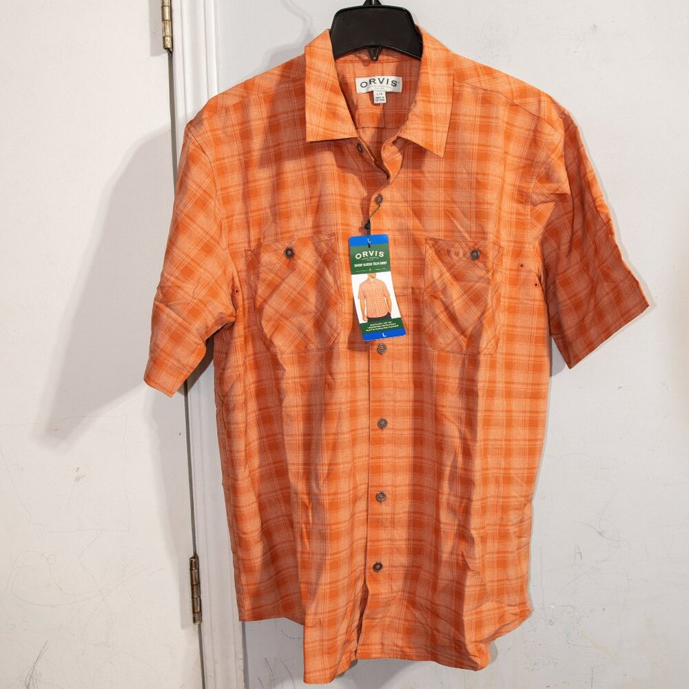Orvis Men's Short Sleeve Woven Relaxed Fit UPF30+ Underarm Vents